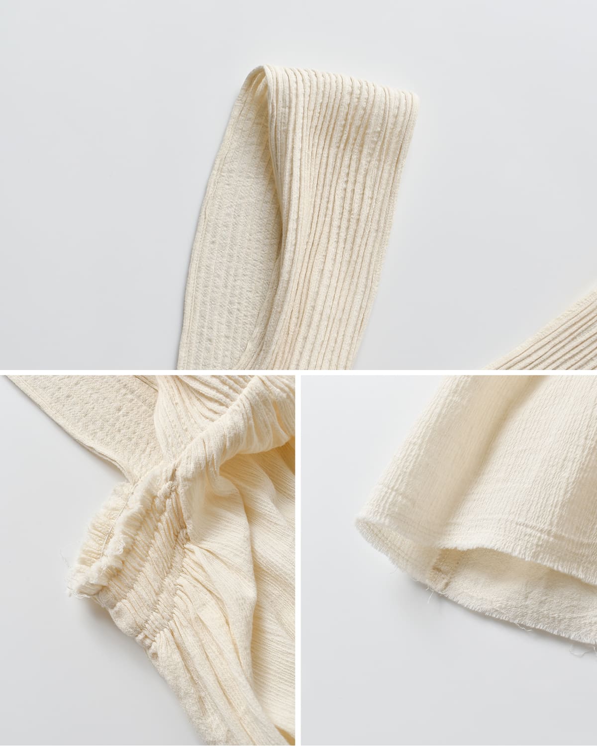 Hella ヘラ コットンクレープ Vネック ギャザー トップス “COTTON