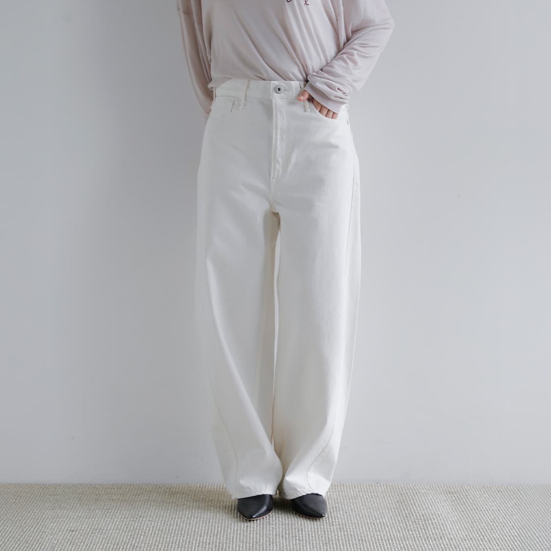 upper hights アッパーハイツ ワイド テーパード デニム パンツ “THE