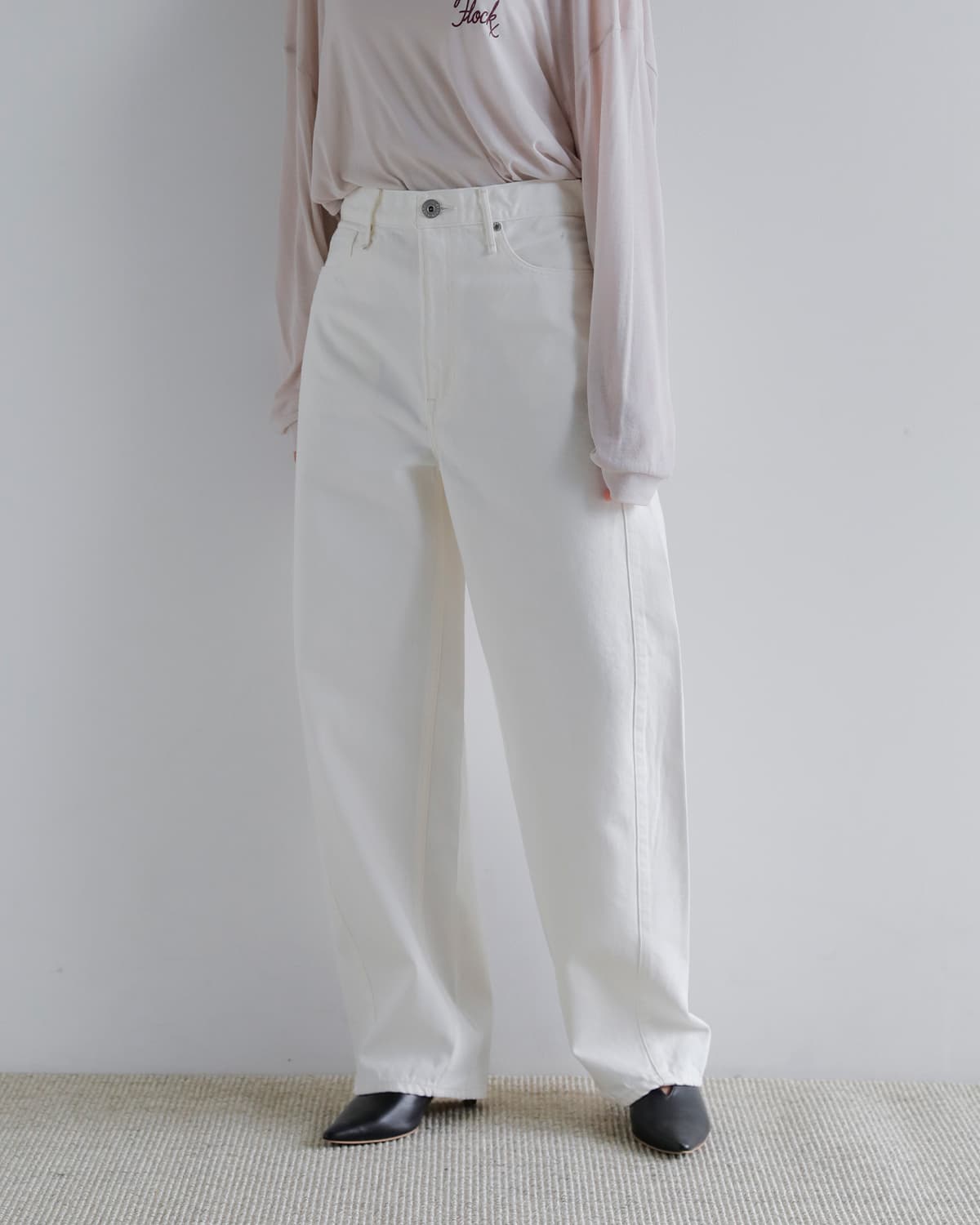 upper hights アッパーハイツ ワイド テーパード デニム パンツ “THE