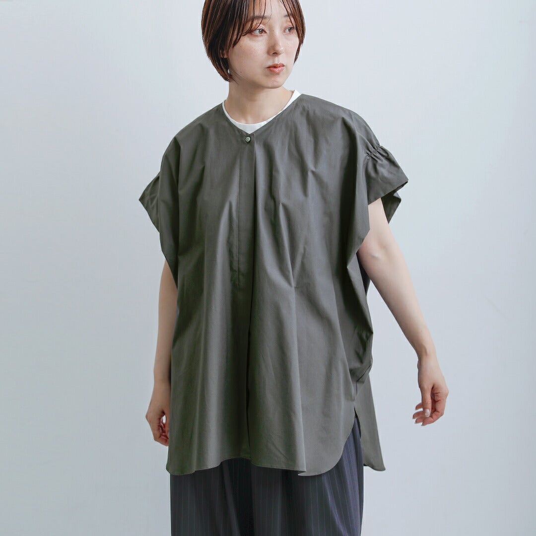 ＜専用＞ソウルベリー チュニックシャツ　ミズイロインド　バックタックブラウス mizuiro ind ミズイロインド コットン Vネック ワイド チュニック