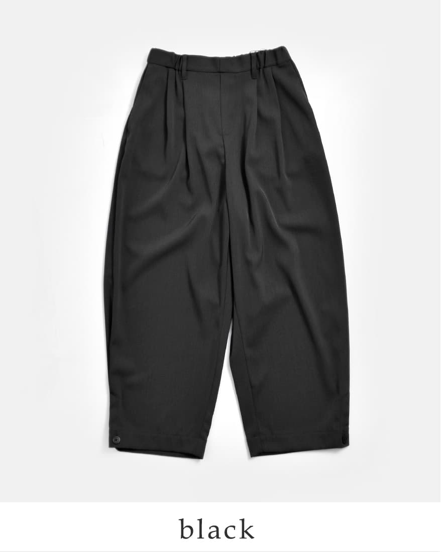30%OFF】mizuiro ind ミズイロインド タック ヘム コクーン パンツ 2