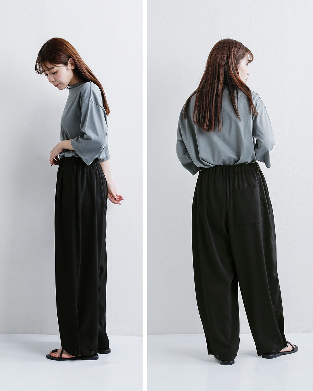 30%OFF】mizuiro ind ミズイロインド タック ヘム コクーン パンツ 2