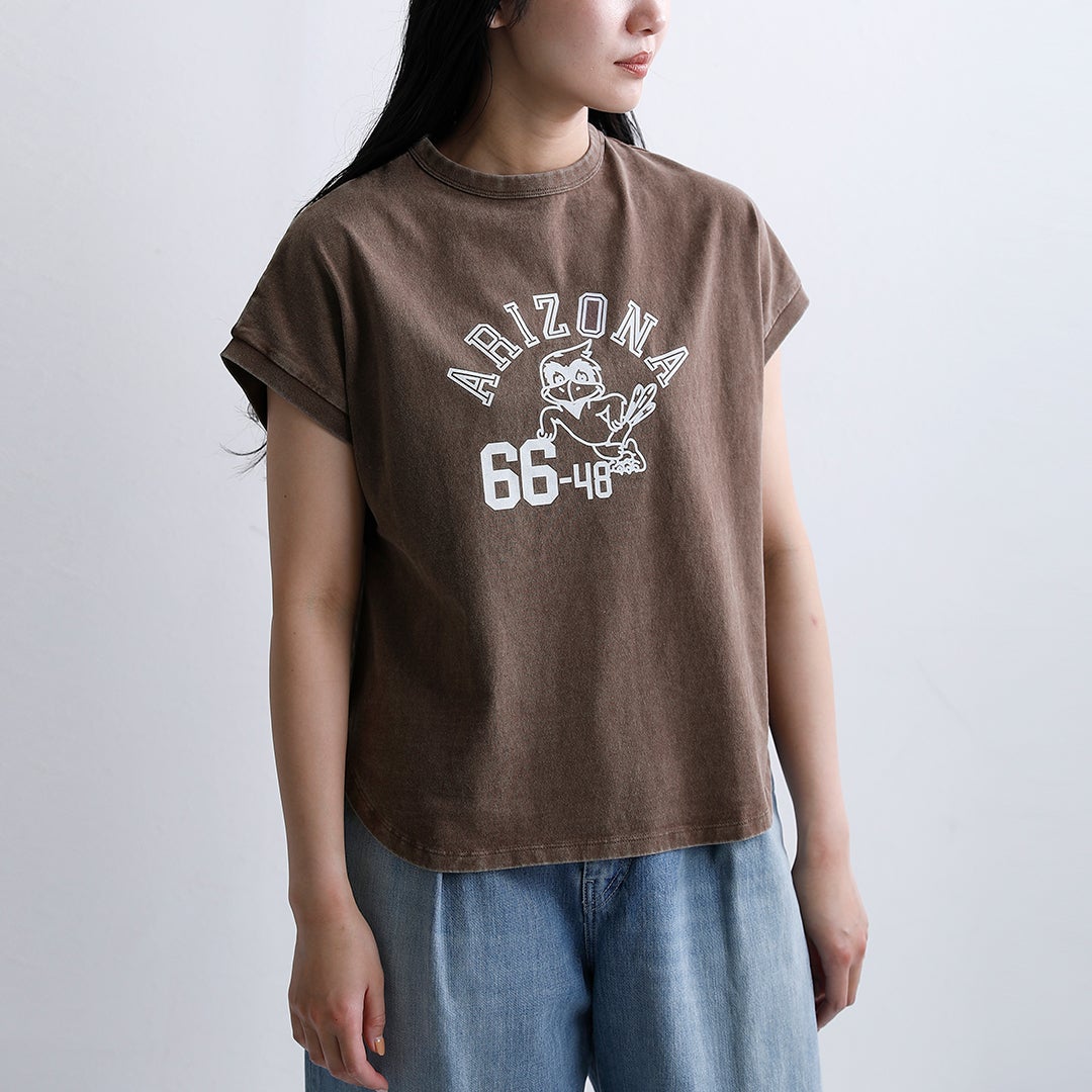 Champion チャンピオン USAコットン フレンチスリーブ プリントTシャツ