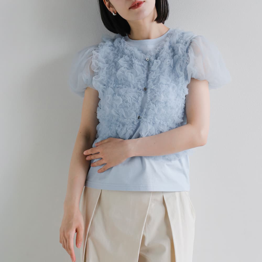 CLANE クラネ チュール ベスト レイヤード トップス 10105-1173 2026ss