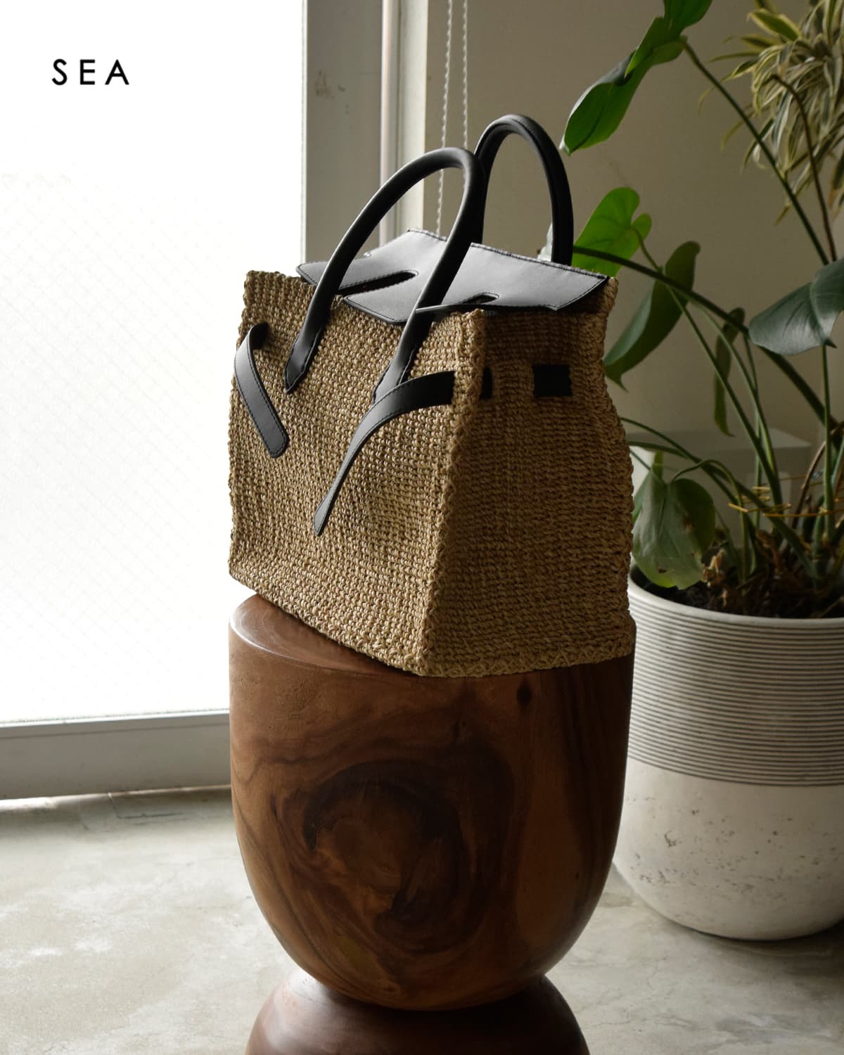 【美品】SEA BASKET BAG Sサイズ かごバッグ SEA シー アバカ かごバッグ Lサイズ 110506552 2026ss新作 レディース