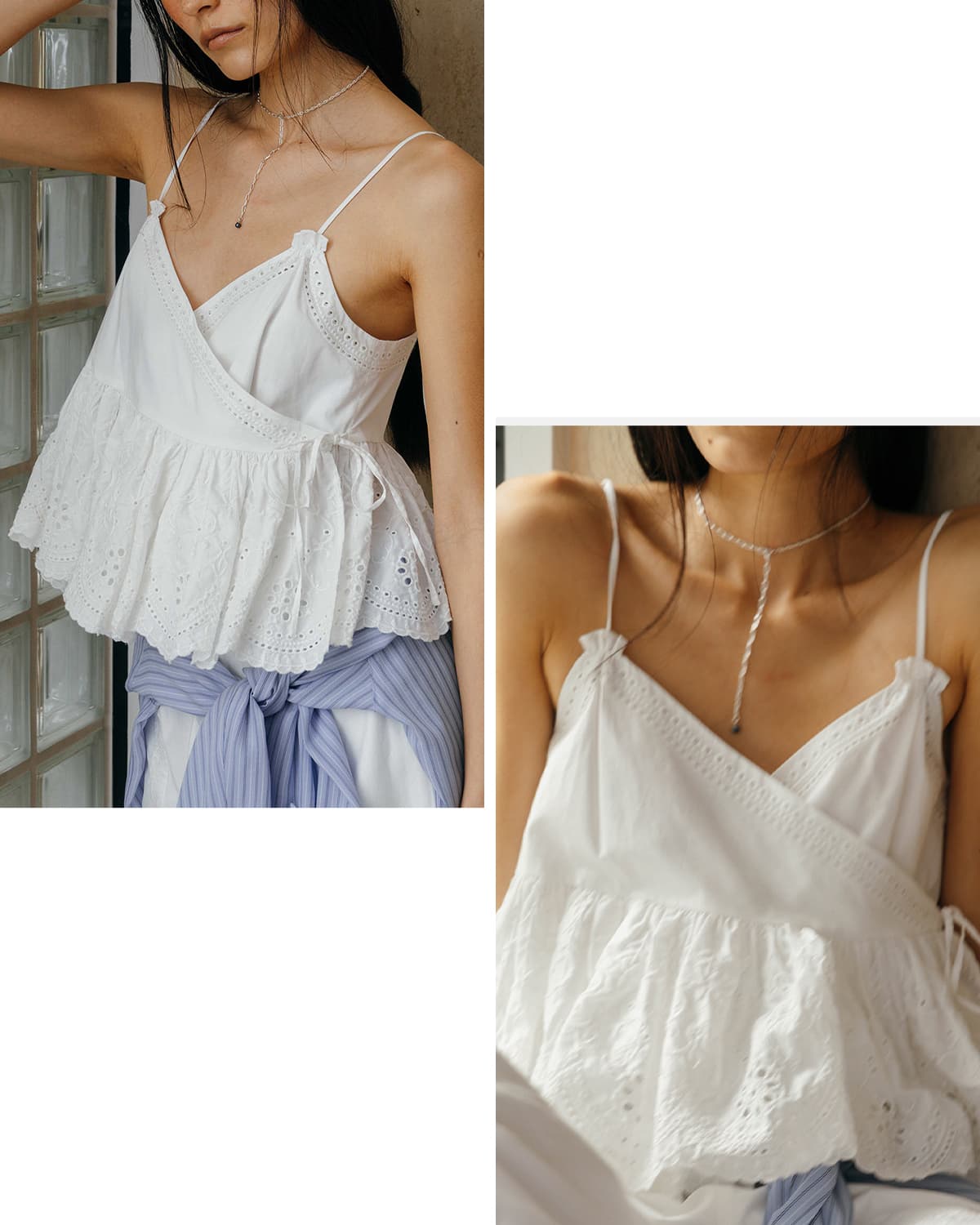 CREDONA クレドナ レース パッチワーク トップス LACE PATCHWORK TOPS