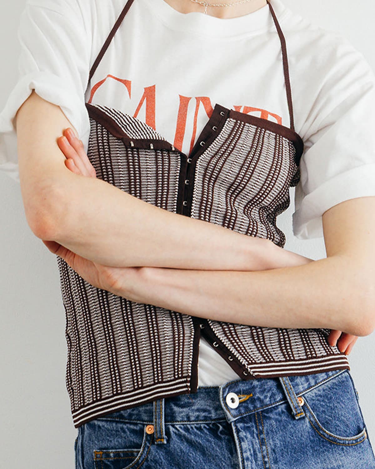CREDONA クレドナ タック ステッチ ビスチェ TUCK STITCH BUSTIER
