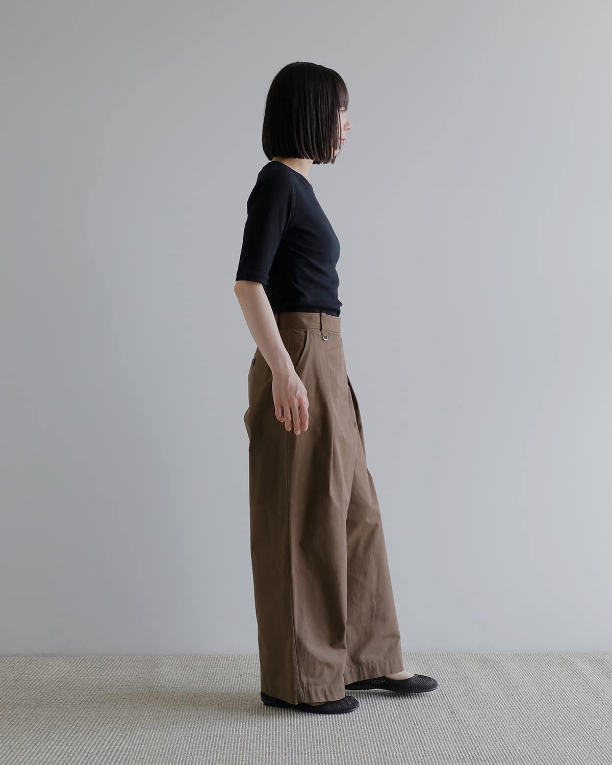 30%OFF】MANOF マノフ ラップ ワイド パンツ 80110-7133 2026ss新作