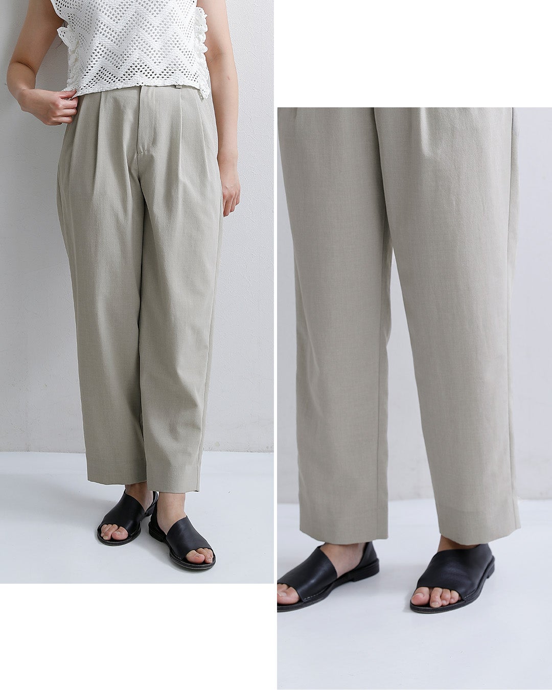Shinzone シンゾーン ウォッシャブル バレルタックパンツ BREEZY PANTS