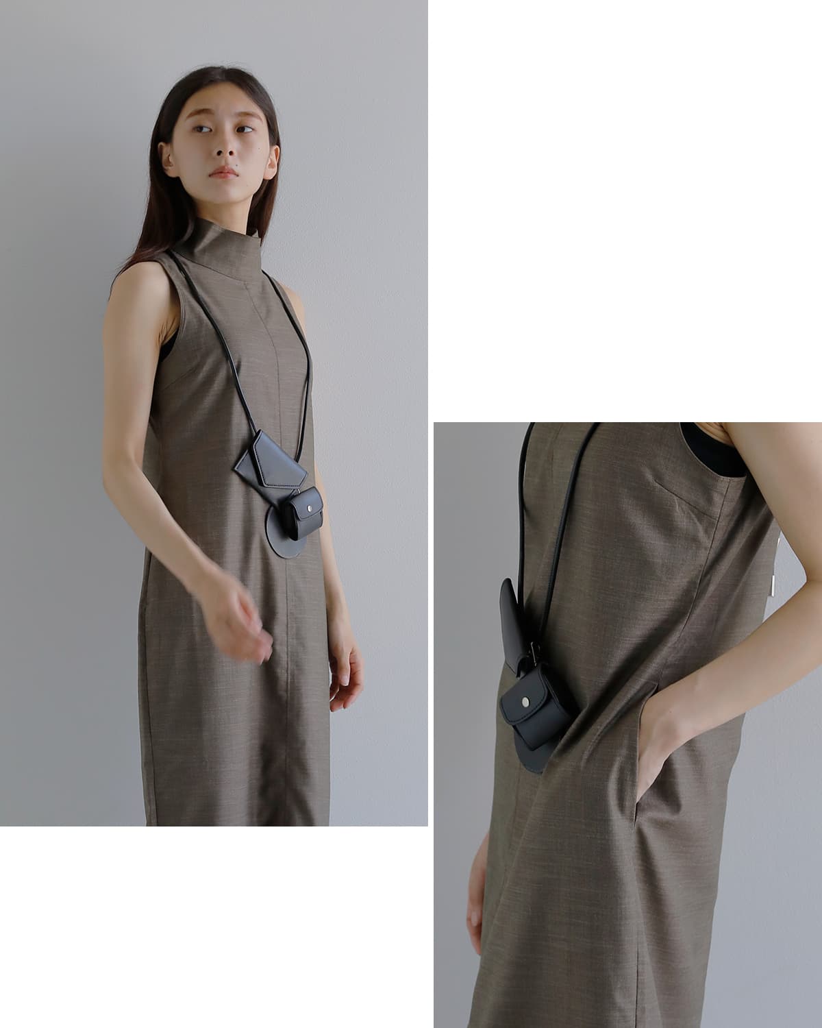anuke アンヌーク ハイネック ノースリーブ ワンピース Highneck