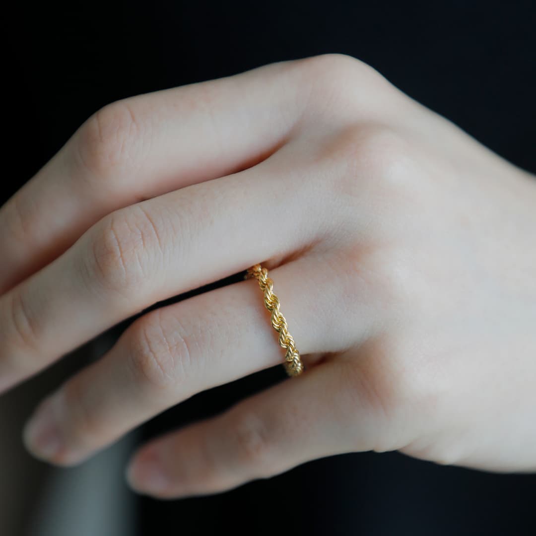 OCUCCI jewelry オクチジュエリー ロープ ゴールドリング ojrg2610