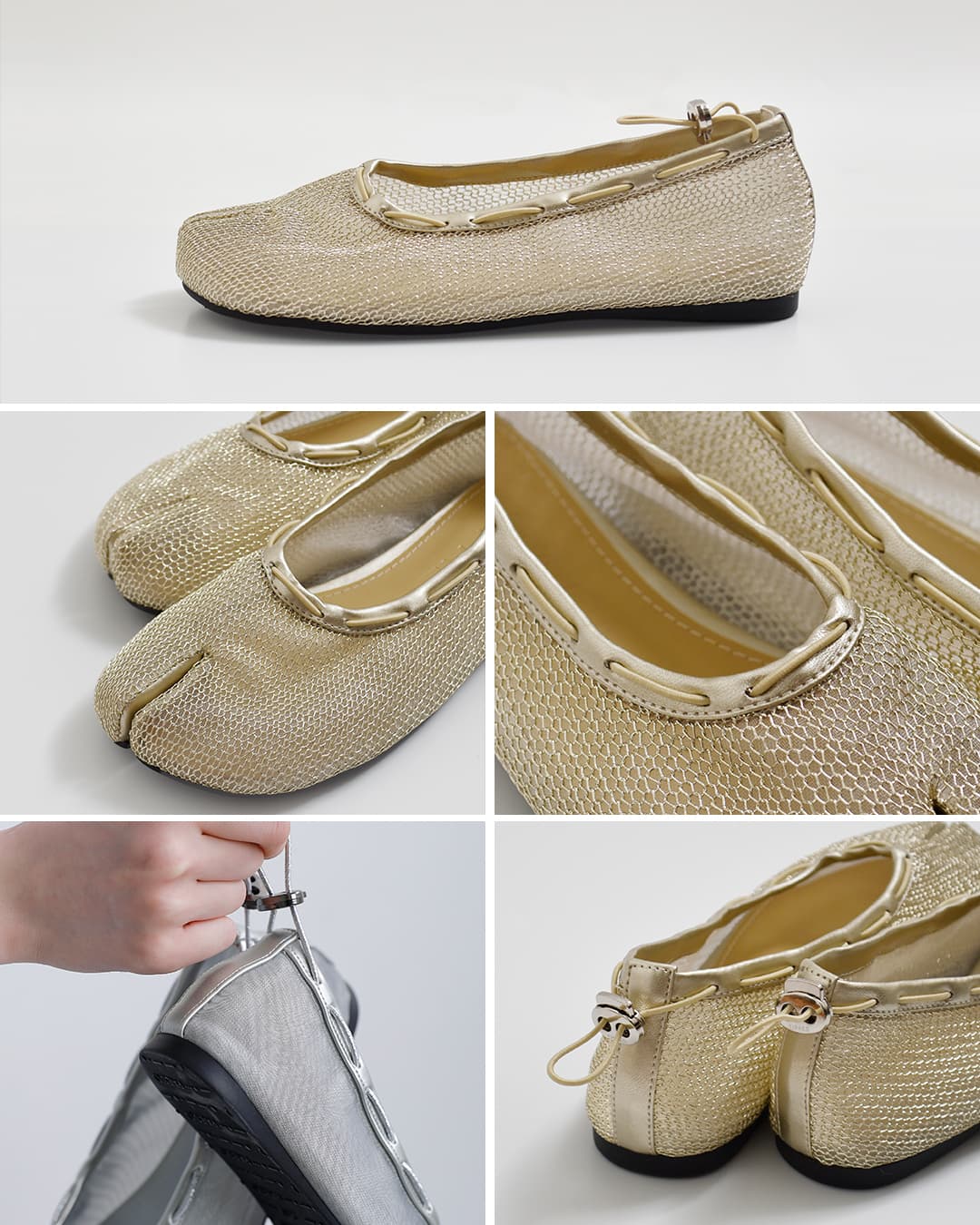 PAES ペイズ メッシュエアー ストリング フラットシューズ Mesh Air