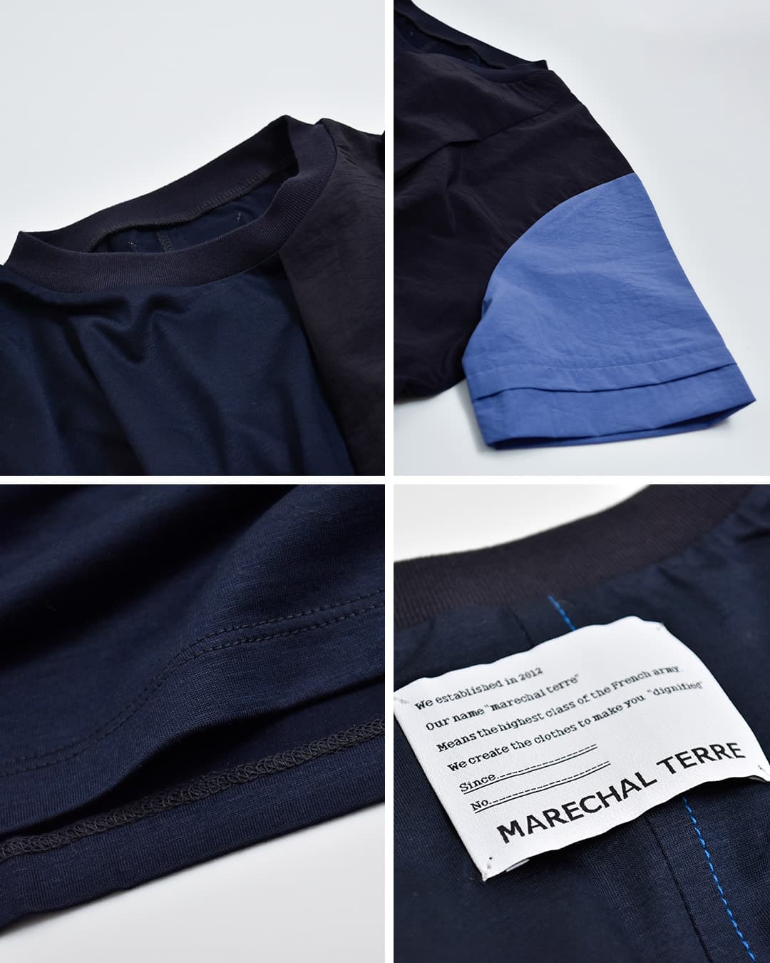 MARECHAL TERRE マルシャルテル 接触冷感 異素材コンビネーション T