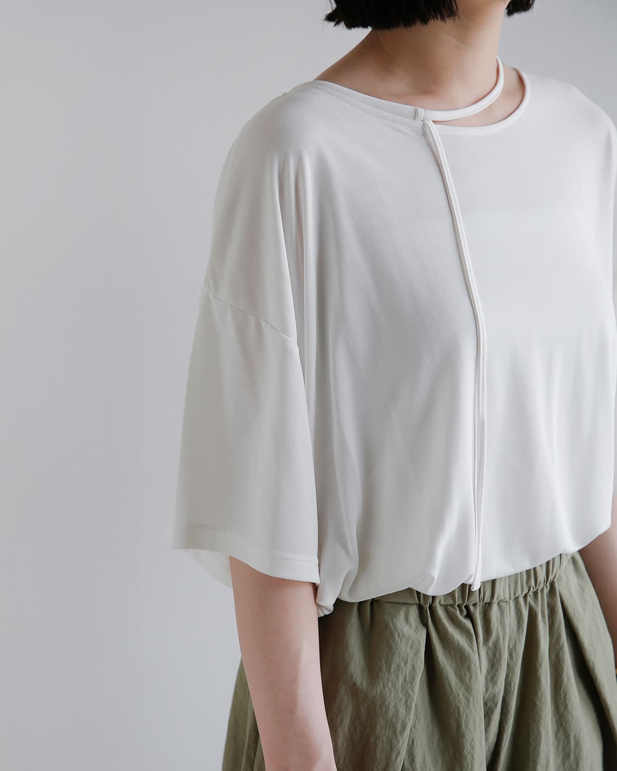 30%OFF】CLANE クラネ ドループ シンコード ソフト トップス 10105
