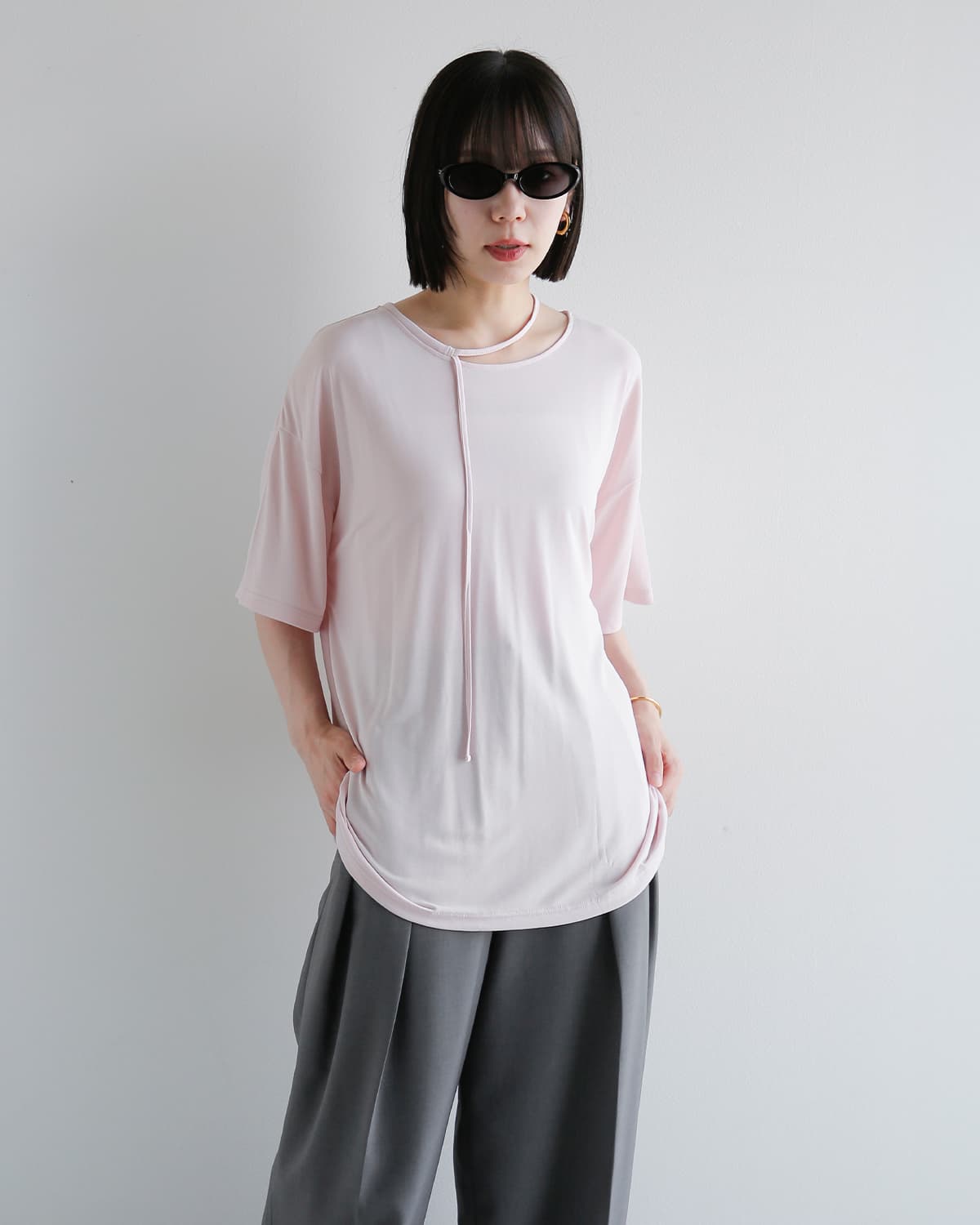 30%OFF】CLANE クラネ ドループ シンコード ソフト トップス 10105