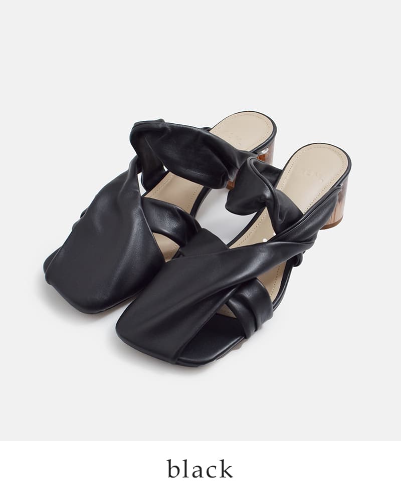 ALM. アルム スクエアトゥ レザー ミュール “MARIA LEATHER MULES