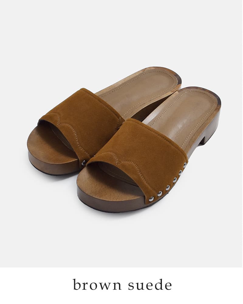 ALM. アルム カウレザー クロッグ サンダル “CHIARA LEATHER SANDALS