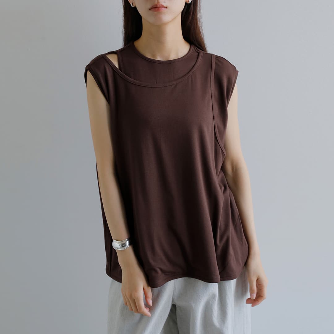 kiehtova キエトヴァ レイヤード タンクトップス LAYERED TANK TOPS
