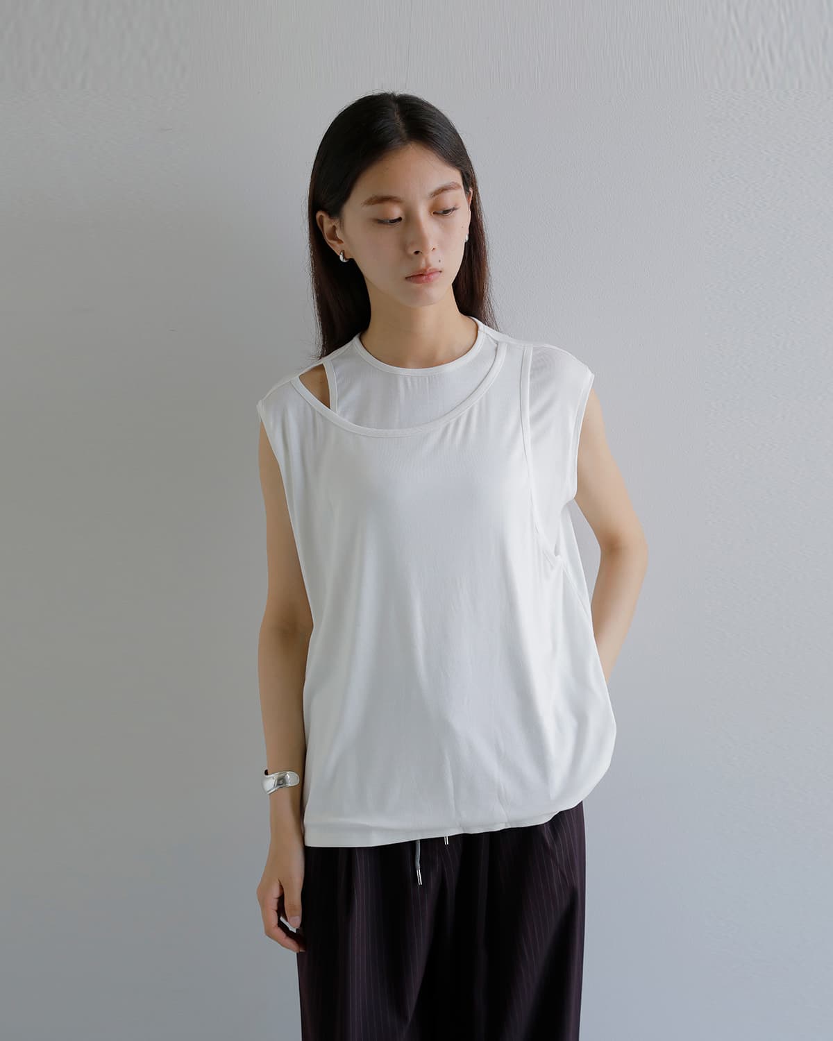 kiehtova キエトヴァ レイヤード タンクトップス LAYERED TANK TOPS