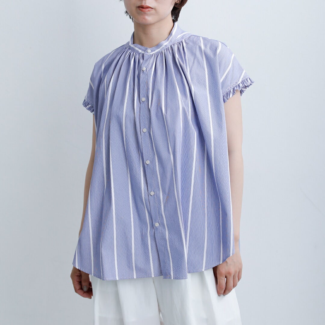NEW]MANON マノン コットン フリルスリーブ アミカル シャツ FRILL