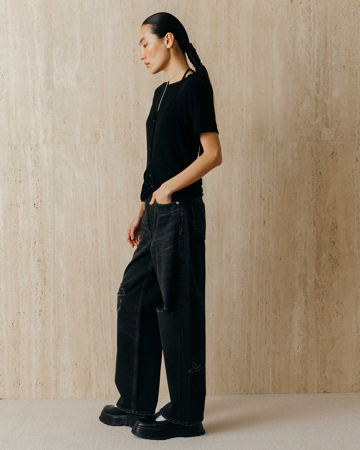 30%OFF】[NEW] CREDONA クレドナ レイヤード カット トップス LAYERED