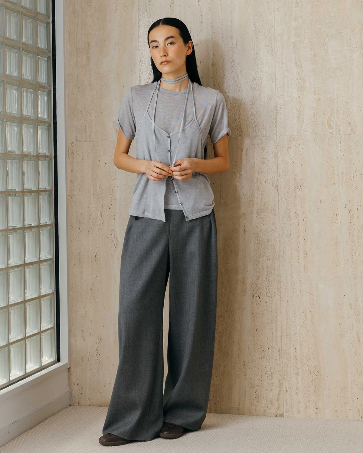 30%OFF】[NEW] CREDONA クレドナ レイヤード カット トップス LAYERED