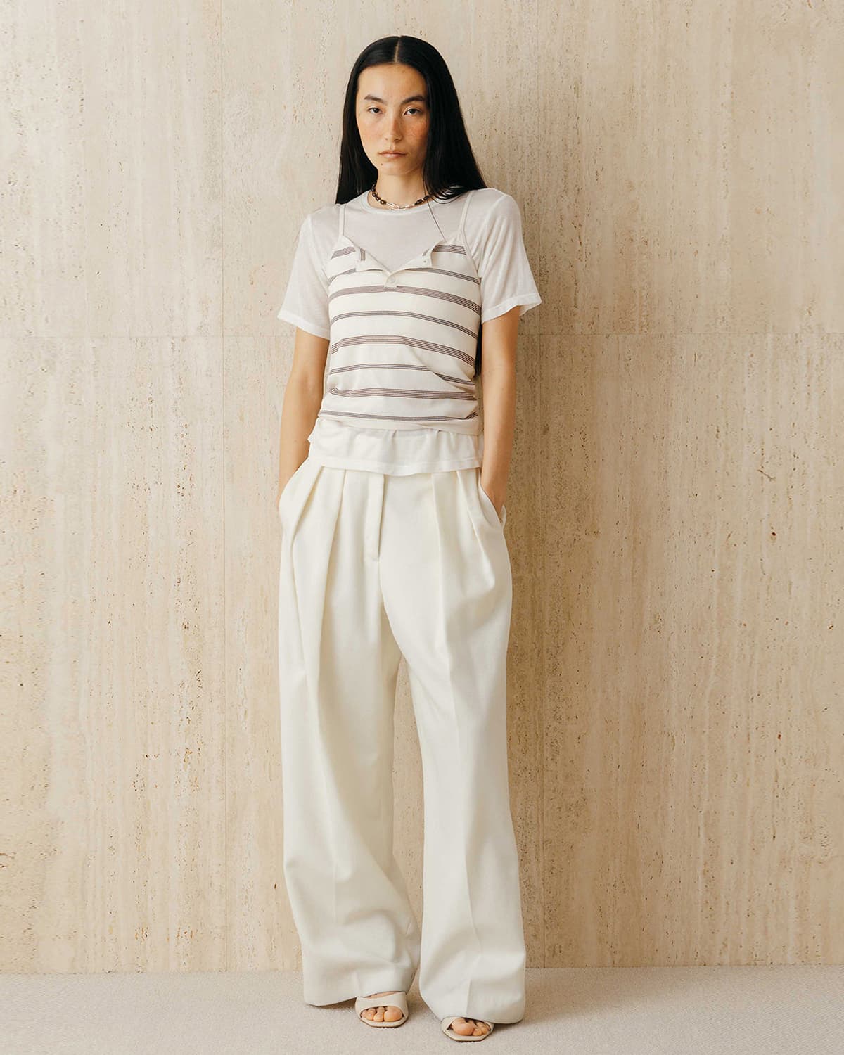 30%OFF】[NEW] CREDONA クレドナ レイヤード カット トップス LAYERED