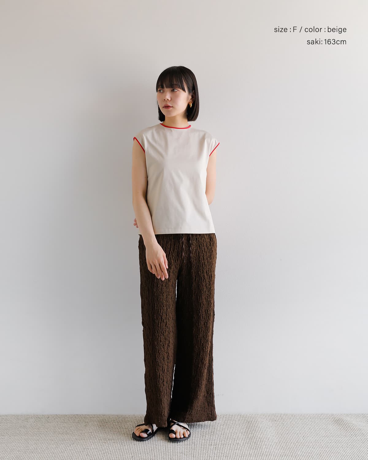 NEW] MANOF マノフ カラー スキームライン カット トップス 80105-1173