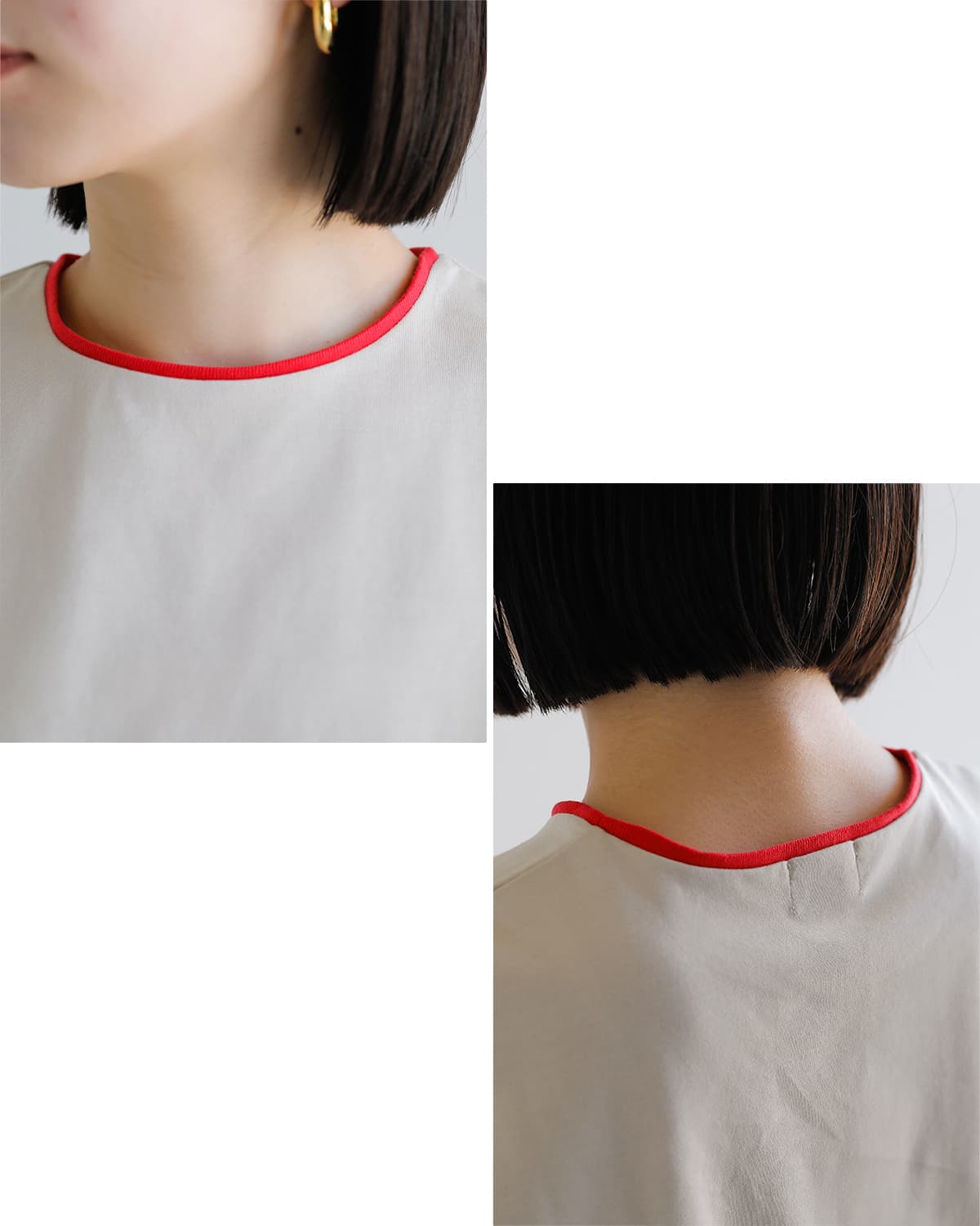 30%OFF】[NEW] MANOF マノフ カラー スキームライン カット トップス