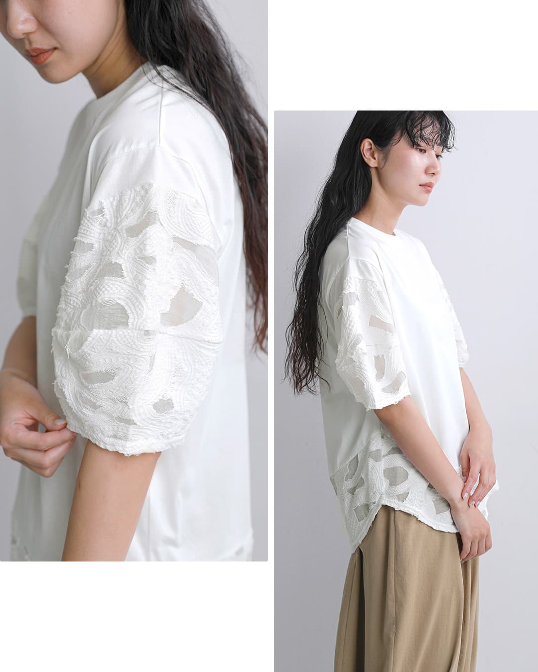 クーポン対象】【30%OFF】Squady スカディ カットジャガード 切替