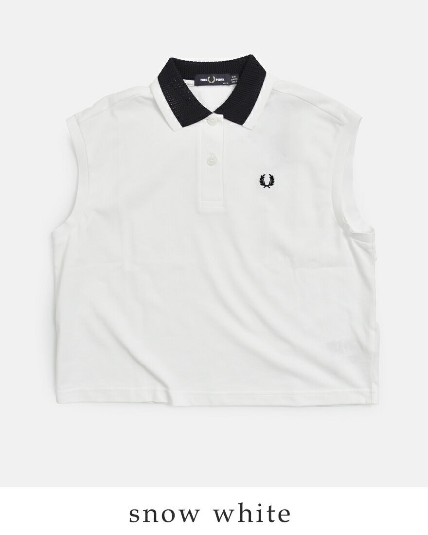 FRED PERRY ノースリーブ ポロシャツ UK 10 チェック柄 NEW]FRED PERRY フレッド ペリー メッシュカラー ポロシャツ MESH