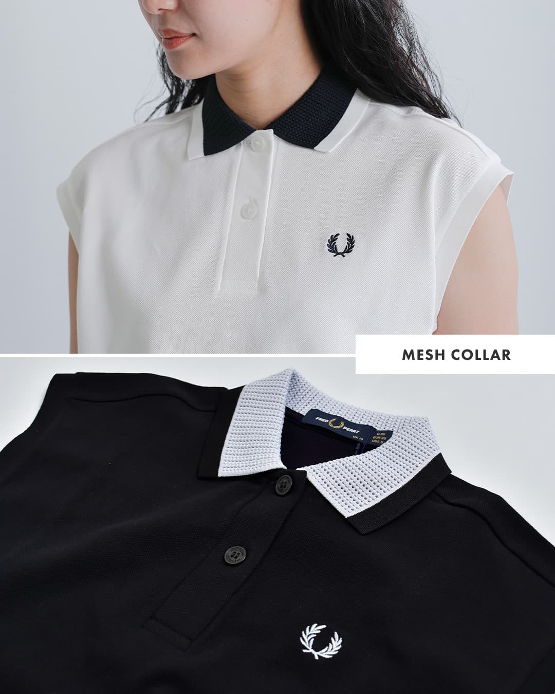 NEW]FRED PERRY フレッド ペリー メッシュカラー ポロシャツ MESH