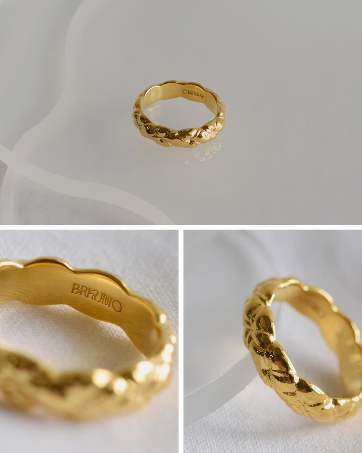 NEW] BRKUMO ブラクモ ゴールド リング xo ring S br24gaw02