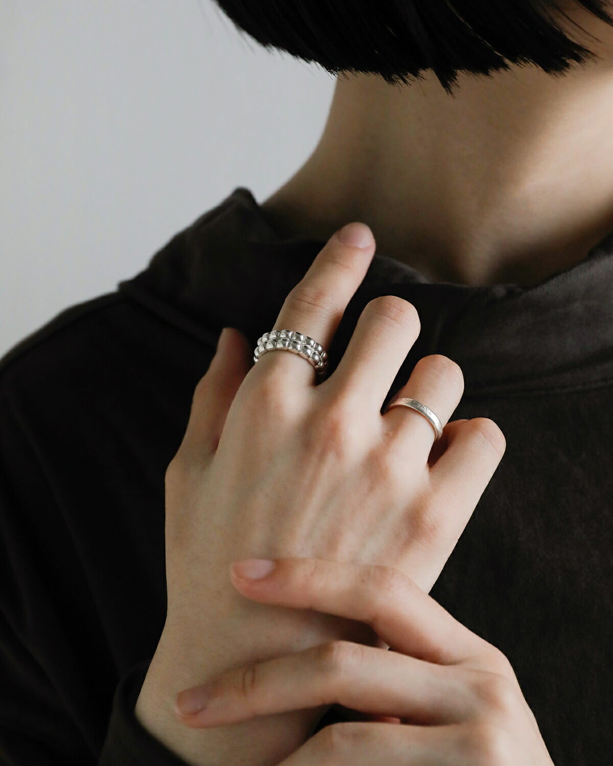 BRKUMO ブラクモ ダブルレイヤー シルバー リング omochi ring