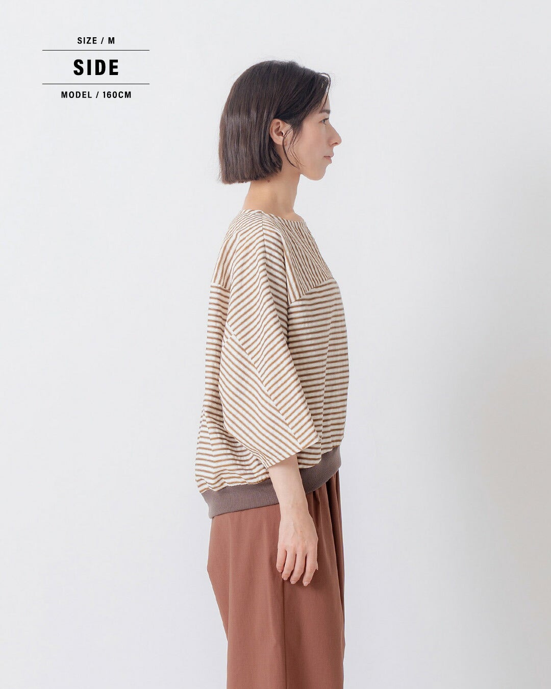 NEW]KELEN ケレン ヤッコスリーブ シアーサッカー ストライプ トップス