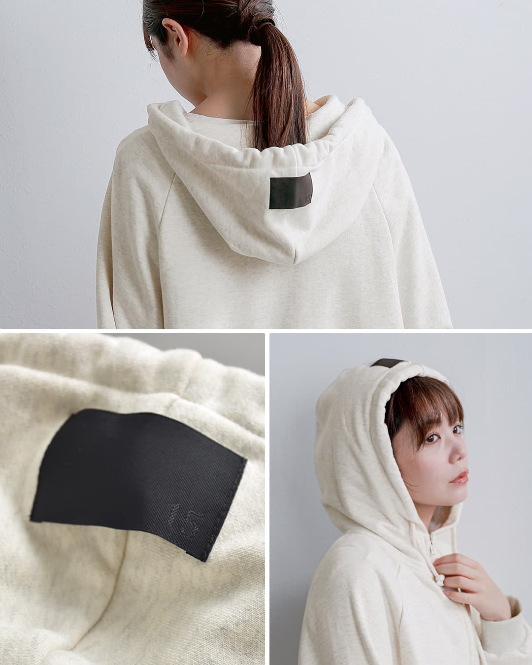 HOODED SWEAT ALL IN ONE BEIGE⚠️5月末まで値引き中 NEW]COGTHEBIGSMOKE コグザビッグスモーク エココットンテリー ジップ