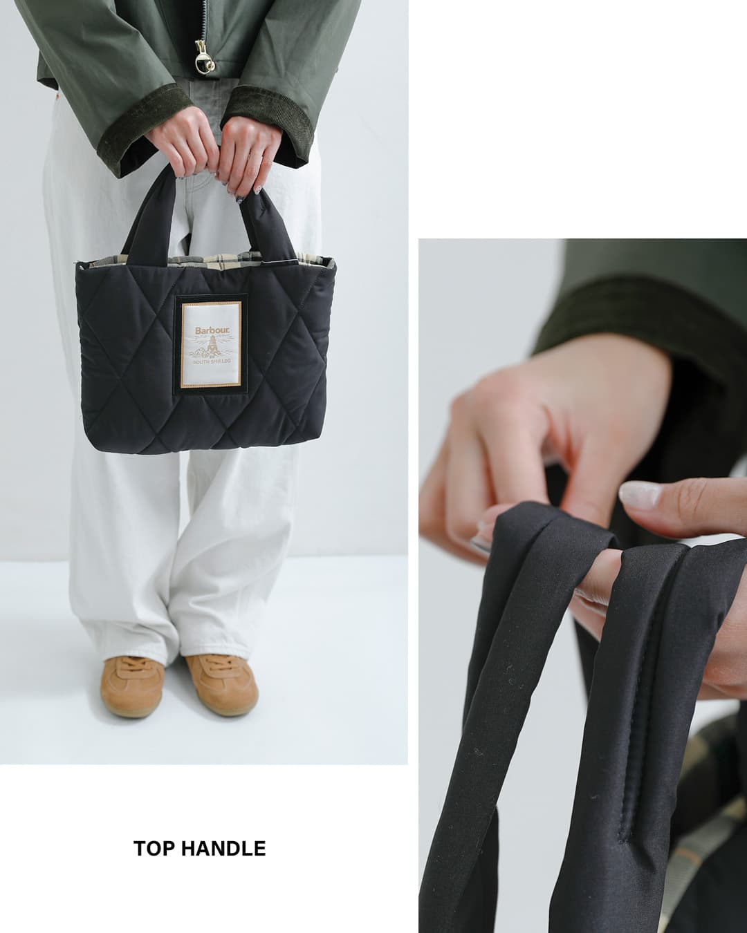 NEW]Barbour バブアー マライア ミニ キルティング トート バッグ