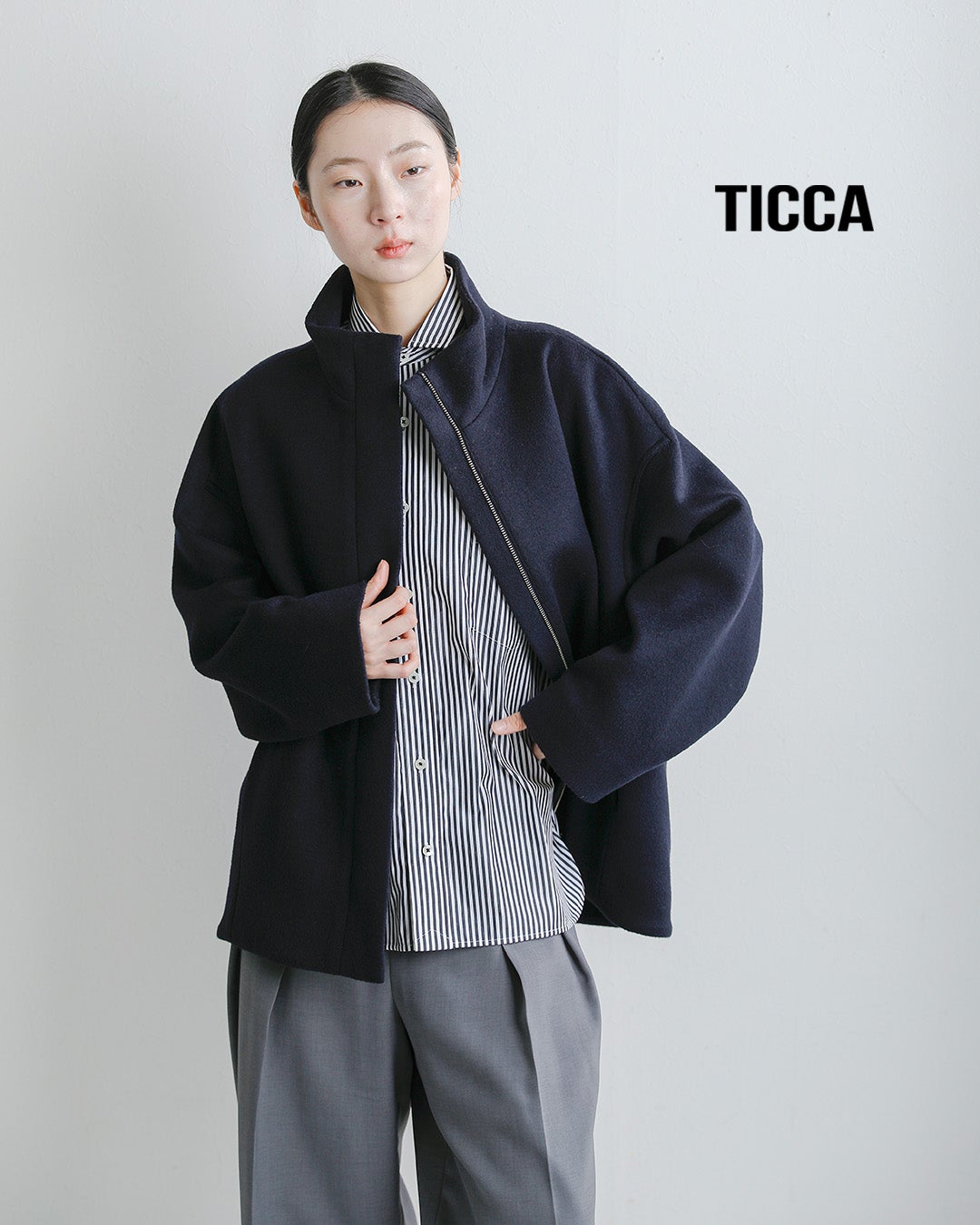 2026aw新作]TICCA ティッカ ウール スタンドネック ブルゾン tbfa-206
