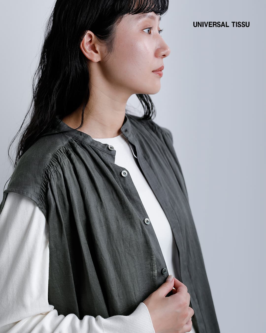 クーポン対象】universal tissu ユニヴァーサルティシュ 比翼開き