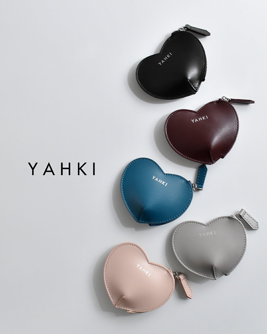 2026aw新作]YAHKI ヤーキ スムースレザー ハート型 ミニポーチ yh-640
