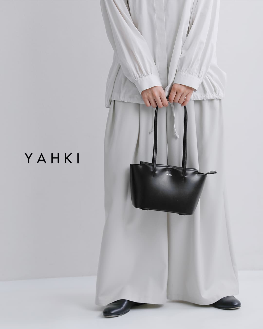 2026aw新作]YAHKI ヤーキ ダブルフェイスレザー ボストン ショルダー