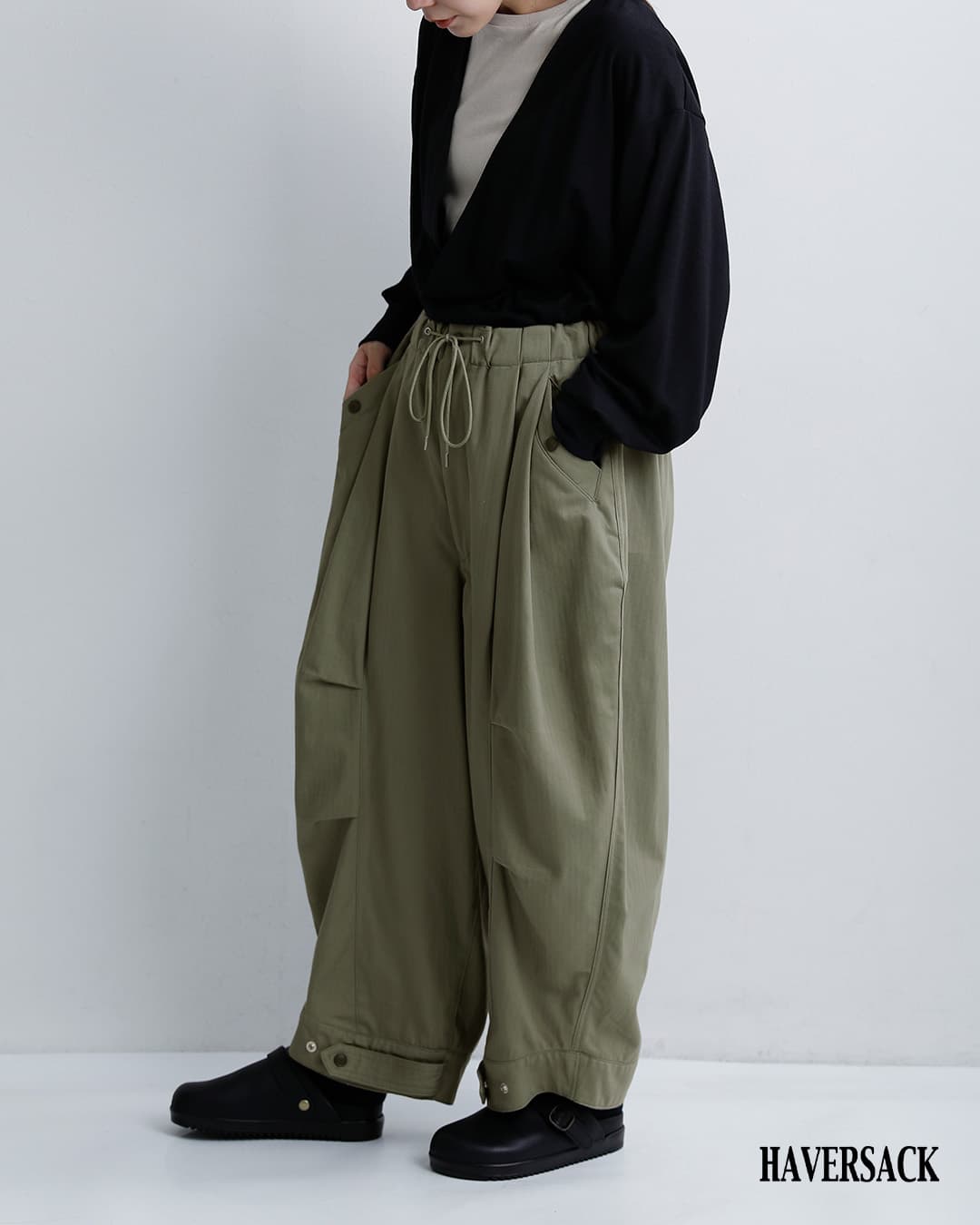 2026aw新作]HAVERSACK ハバーサック コットン ヘリンボーン クロップド