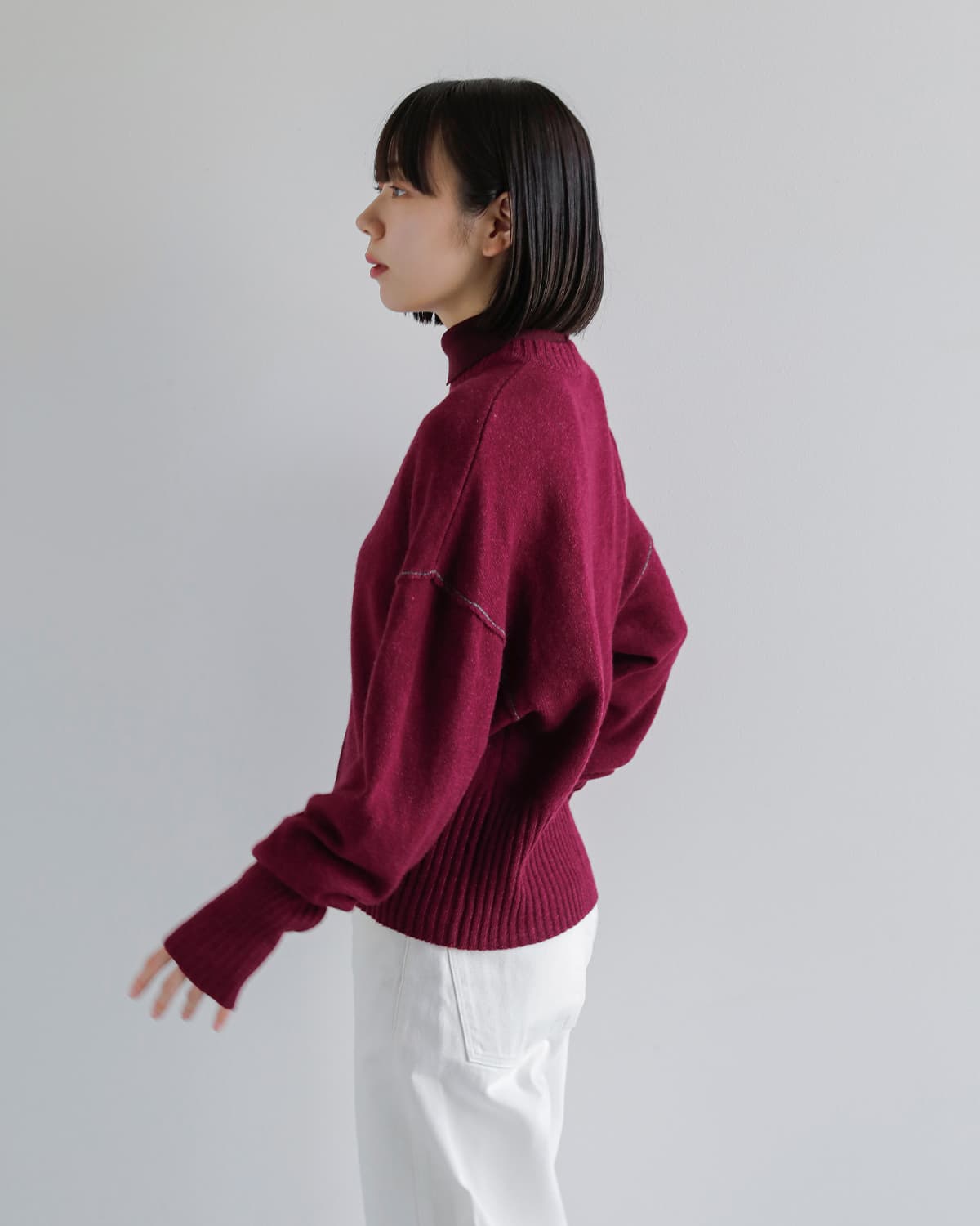 AKANE UTSUNOMIYA アカネウツノミヤ ラムズウール カシミヤ 配色
