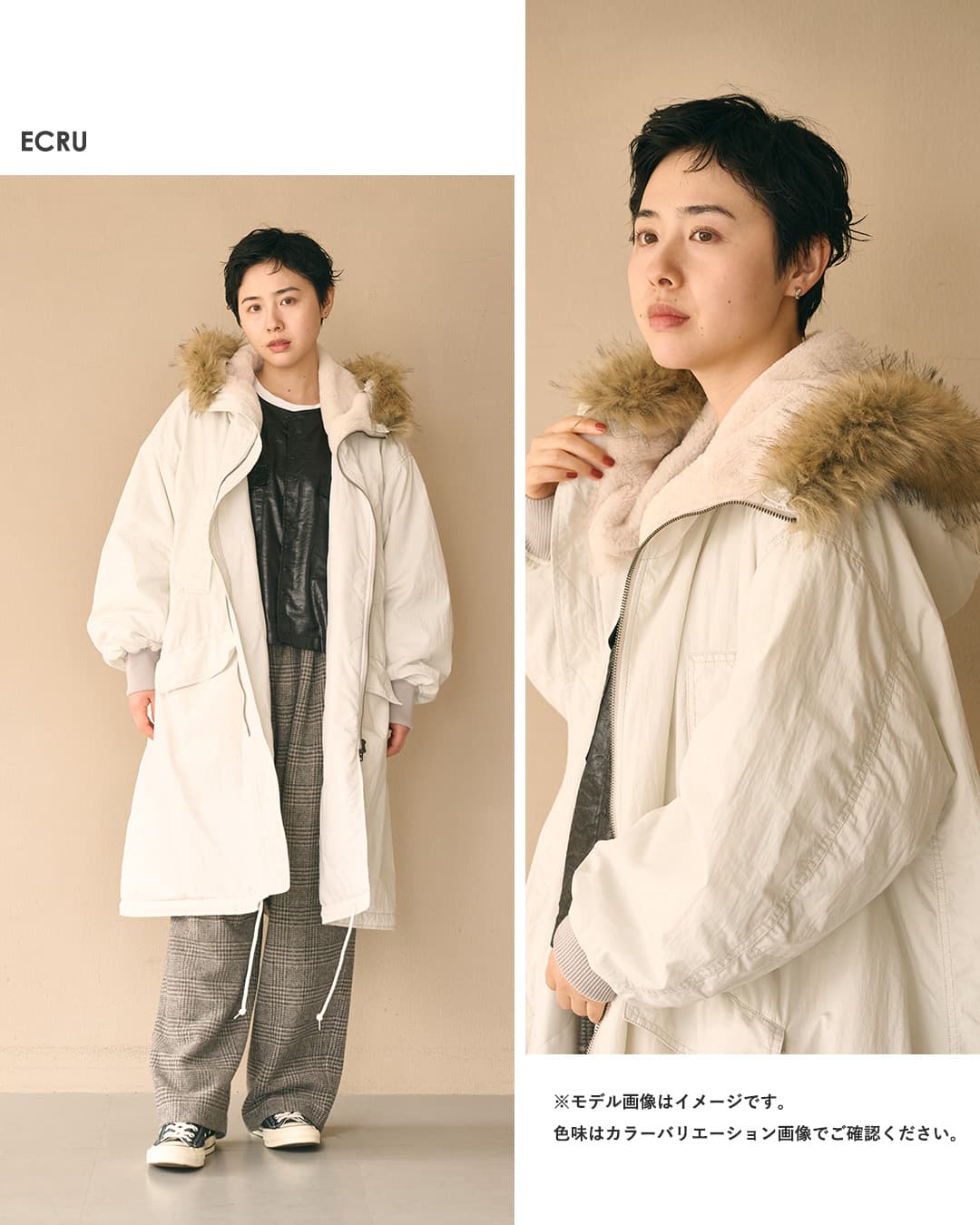 KHA:KI カーキ ライトポプリン ミリタリー ロングコート TYPE-B11 COAT
