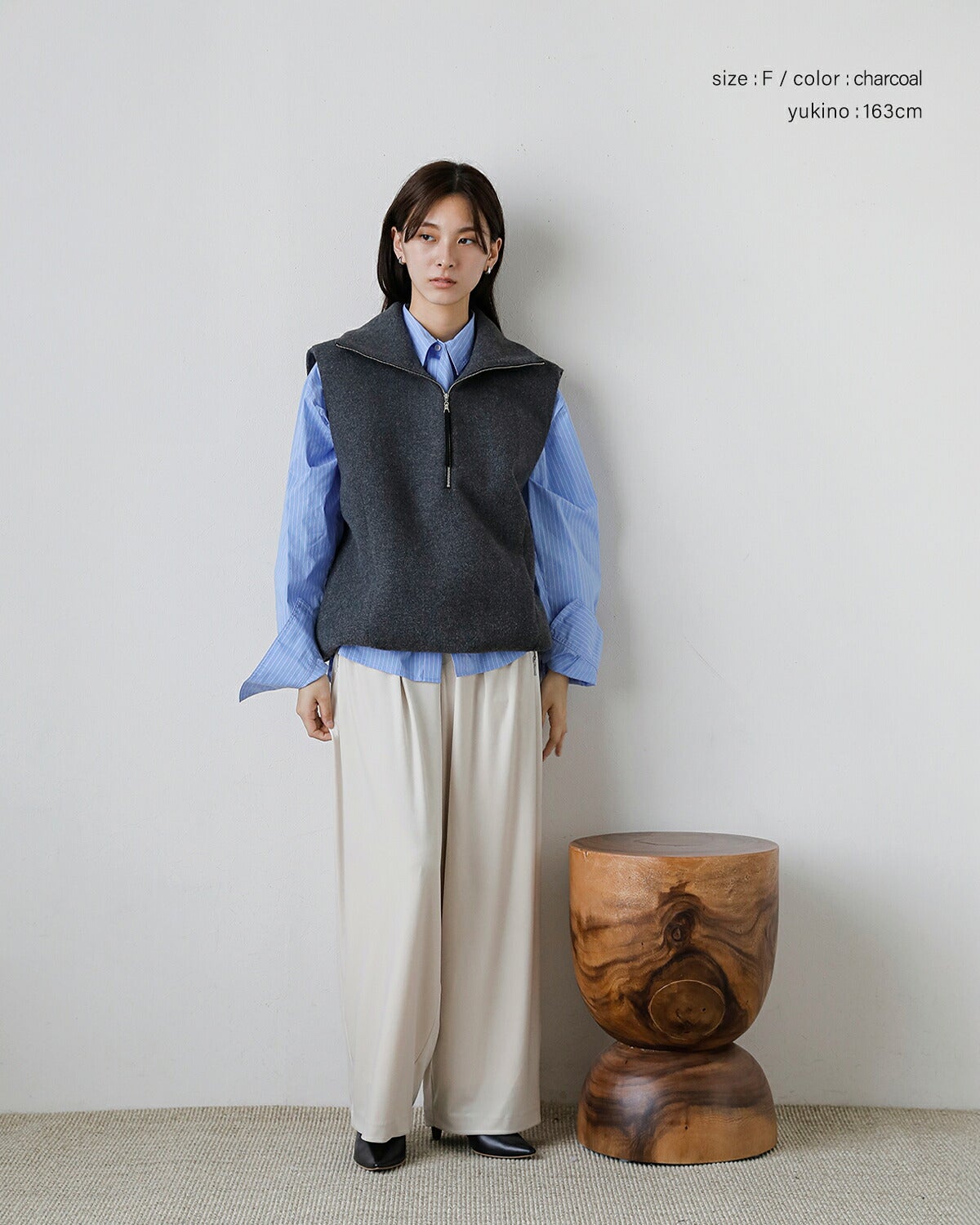 2026aw新作] Hella ウール ハイネック ベスト Wool High Neck Vest
