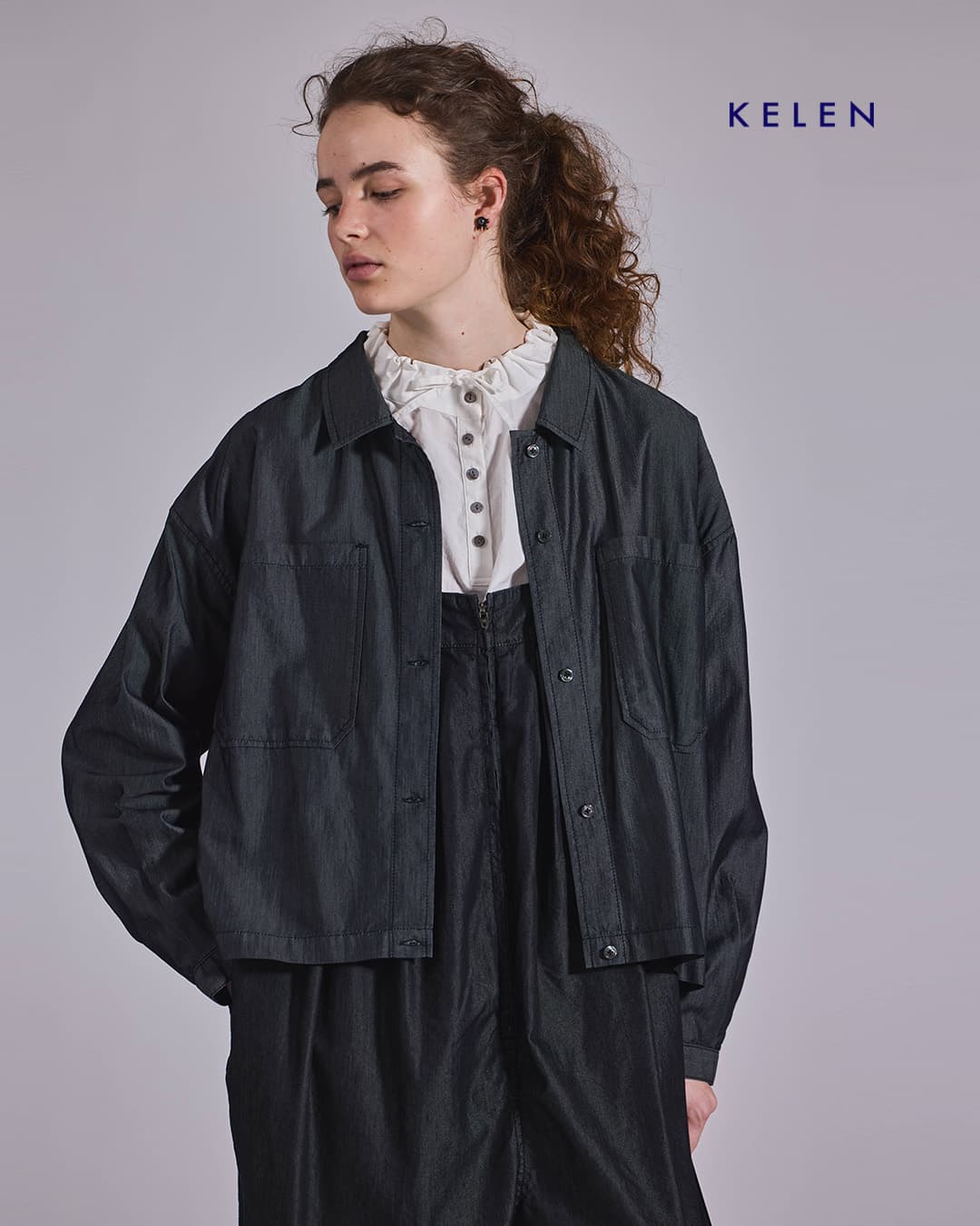 KELEN ケレン 接触冷感 3.5oz デニム シャツ BETY lkl26fbl2313
