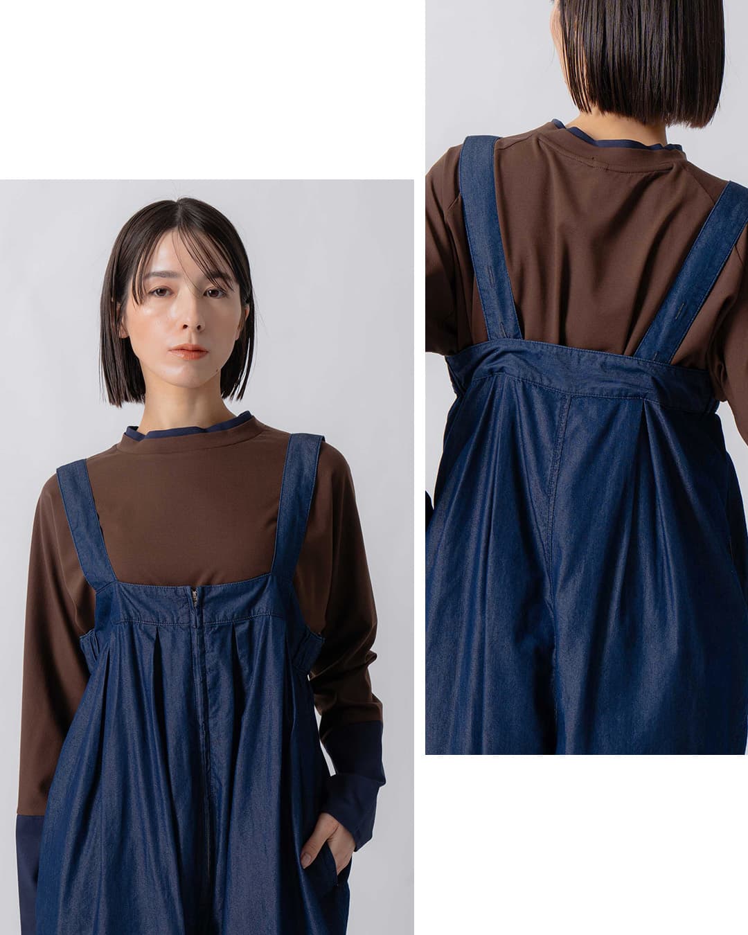 KELEN ケレン 接触冷感 4.5oz デニム サロペット SANU lkl26fpt2154