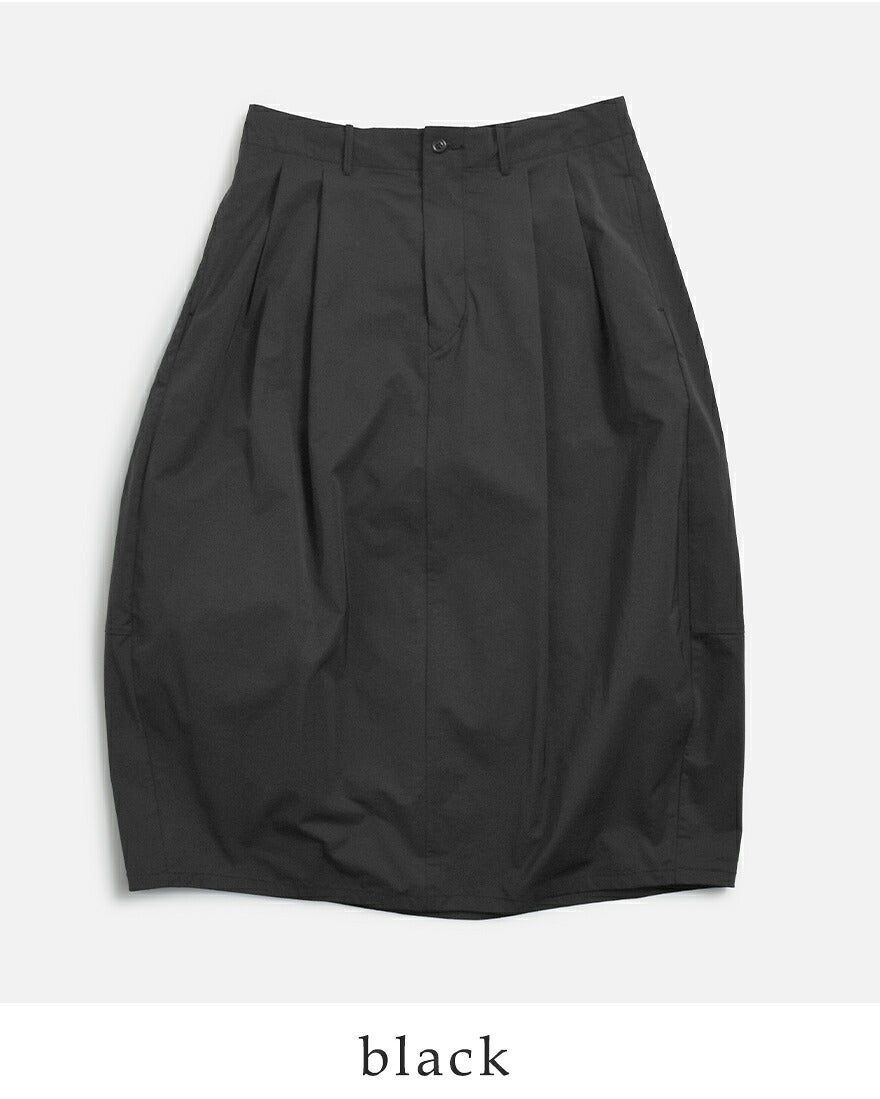 HAVERSACK ハバーサック 塩縮ツイル ロング コクーン スカート 362622