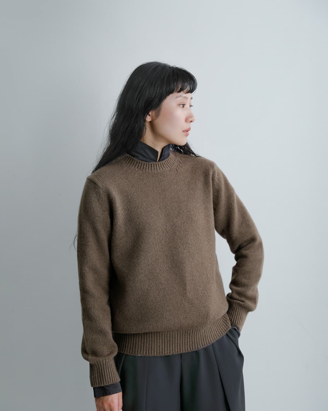 【SLOANE】ウールカシミヤ　タートルネック SLOANE スローン ジーロンラム×カシミヤ クルーネック セーター sl11w
