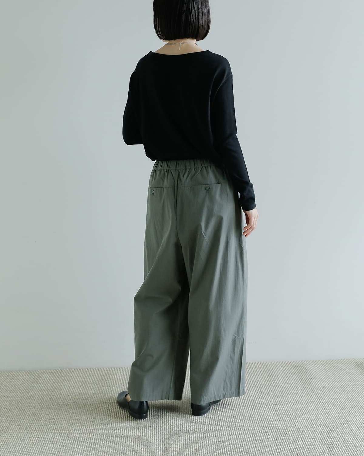 Studio Doe スタジオドー ドローストリング 2タック トラウザーズ
